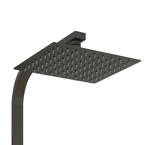 AICA SANITAIRE - Colonne de douche thermostatique noir-Chrome-Laiton&Inox - large