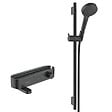 HANSGROHE - Hansgrohe ShowerTablet Select Set Mitigeur Thermostatique douche/bain + douche avec douchette à main 2 jets + Barre Unica 65 cm, Noir mat - vignette