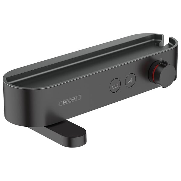 HANSGROHE - Hansgrohe ShowerTablet Select Set Mitigeur Thermostatique douche/bain + douche avec douchette à main 2 jets + Barre Unica 65 cm, Noir mat - large