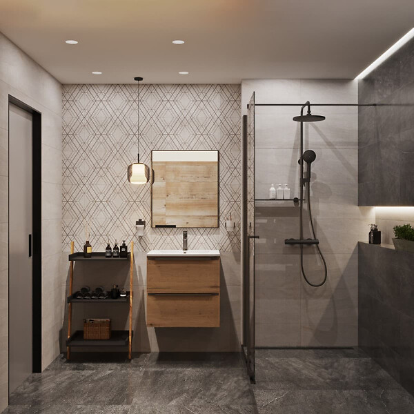 SWISS AQUA TECHNOLOGIES - Swiss Aqua Technologies Système de douche SAT avec mitigeur thermostatique noir SATSSTKC - large
