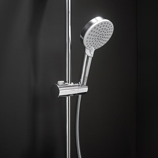 HANSGROHE - Hansgrohe Vernis Shape Colonne de douche 230 1jet Green 5,7 l/min avec mitigeur thermostatique, Chrome (26319000) - large