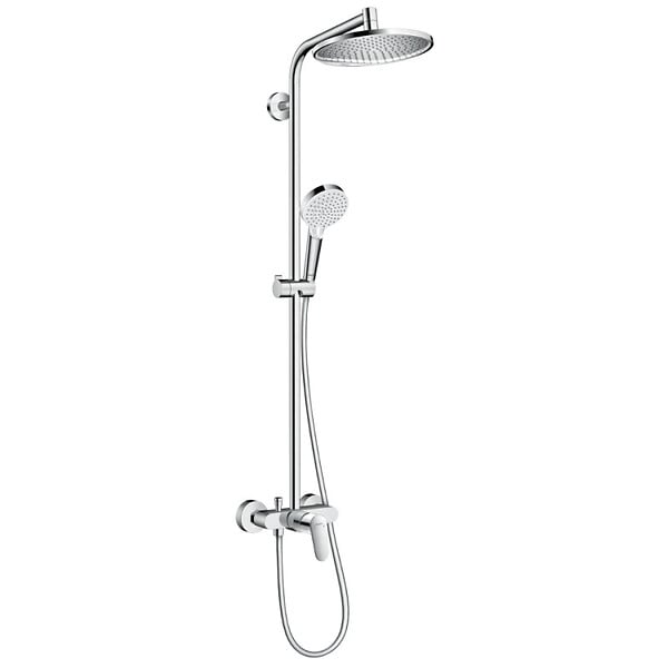 HANSGROHE - Set de douche Showerpipe Crometta S 240 1jet, mitigeur mécanique (27269000) - large