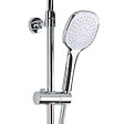 OPTIMA - Optima colonne de douche avec mitigeur thermostatique, tête de douche XXL 250 mm, douchette 3 jets, Blanc/Chrome (OPTIMASSTZ) - vignette