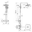 OPTIMA - Optima colonne de douche avec mitigeur thermostatique, tête de douche XXL 250 mm, douchette 3 jets, Blanc/Chrome (OPTIMASSTZ) - vignette
