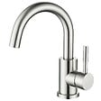 AICA SANITAIRE - Robinet de Salle de Bain Haut en Acier Inoxydable 304 Robinet Lavabo 158mm de Hauteur, Mitigeur Monocommande Finition Brossée - vignette