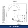 AICA SANITAIRE - Robinet de Salle de Bain Haut en Acier Inoxydable 304 Robinet Lavabo 158mm de Hauteur, Mitigeur Monocommande Finition Brossée - vignette