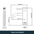 AICA SANITAIRE - Robinet de Salle de Bain Bas en Acier Inoxydable 304 Robinet Lavabo, Mitigeur Monocommande Finition Noire Mate - vignette