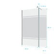 AURLANE - Paroi de Douche et Volet Pivotant 100+40x200 cm - Bandeau Miroir - Barre de Fixation Chrome - vignette