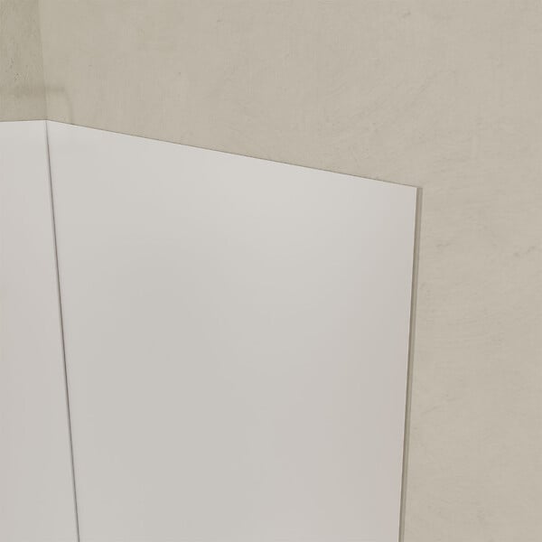 AURLANE - Lot de 2 Panneaux Muraux Aluminium Blanc 90+120 x 210 cm avec Profilés Chrome - WALL'IT - large