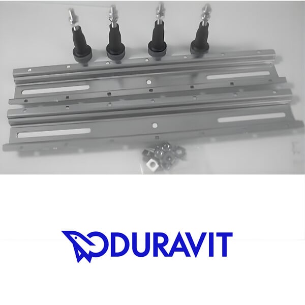 DURAVIT - Pieds pour baignoires et receveurs - Blanc - 2 pièces - Hauteur réglable de 130 mm à 210 mm- réf : 790100000000000 - DURAVIT - large