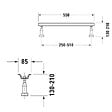 DURAVIT - Pieds pour baignoires et receveurs - Blanc - 2 pièces - Hauteur réglable de 130 mm à 210 mm- réf : 790100000000000 - DURAVIT - vignette