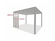 HESPERIDE - Persienne pour pergola bioclimatique "Evora" - 1/3 côté - 1,2 x 2,3 m Graphite - vignette