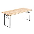 OVIALA - Set brasserie avec table 180 cm et bancs avec dossier - Munich - vignette