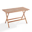 OVIALA - Table de terrasse pliante en bois d'eucalyptus - Sete - vignette