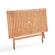 OVIALA - Table de terrasse pliante en bois d'eucalyptus - Sete - vignette