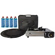 KEMPER - Barbecue gaz Grill 2en1 Réchaud gaz piézo 2200 W + 4 cartouches gaz butane KEMPER - vignette