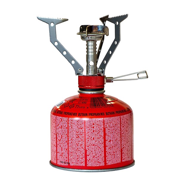 KEMPER - Réchaud gaz portable 4.5 kW + 4 cartouches gaz 230gr - Brûleur randonnée anti-vent Pliable Léger Camping Haute montagne KEMPER - large