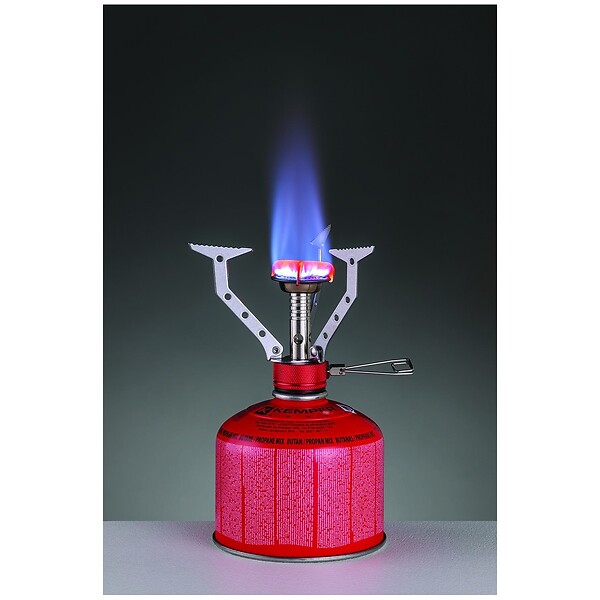 KEMPER - Réchaud gaz portable 4.5 kW + 4 cartouches gaz 230gr - Brûleur randonnée anti-vent Pliable Léger Camping Haute montagne KEMPER - large