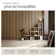 TECTAKE - ensemble 4 panneaux acoustiques en mdf en bois chêne marron 120x60x2 cm décor scandinave - vignette
