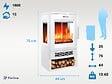 PURLINE - Cheminée électrique sur pied avec commande WiFi App - vignette