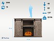 PURLINE - Buffet rustique avec cheminée électrique 2000W - vignette