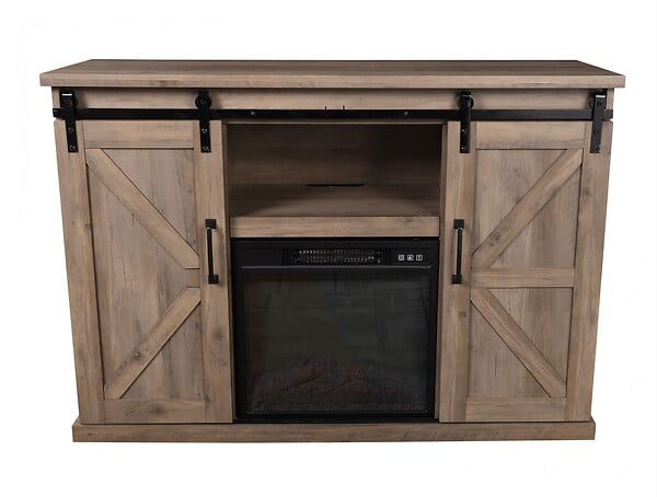 PURLINE - Buffet rustique avec cheminée électrique 2000W - large