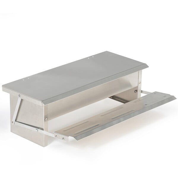 ID MARKET - Mangeoire XL pour poules distributeur automatique à pédale en acier 5 KG - large