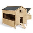 ID MARKET - Poulailler chalet XXL pour poules avec pondoir en bois - vignette