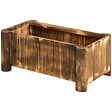 OUTSUNNY - Jardinière sur pied bac à fleurs dim. 70L x 35l x 30H cm piètement demi rondin corps aspect lattes bois sapin traité carbonisation - vignette