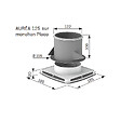 ANJOS - Bouche VMC extraction insufflation design AUREA avec manchette placo - Diamètre (mm): 125 - vignette