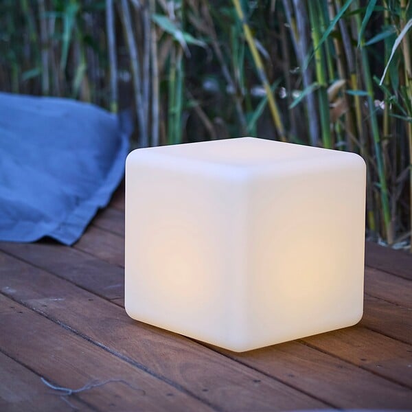 LUMISKY - Cube lumineux solaire multicolore CASY H30cm - large