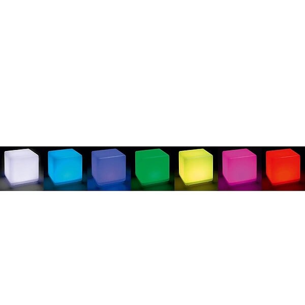 LUMISKY - Cube lumineux solaire multicolore CASY H30cm - large