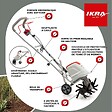 IKRA - Motobineuse électrique 1500W Largeur de travail 17-45cm 6 fraises - Profondeur de travail 23cm - Préparation sol jardin IKRA - vignette