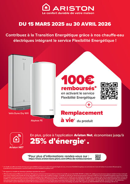ARISTON - Chauffe-eau Intelligent ARISTON Abyleos Wifi 200L – jusqu'à 25% d'économie – Steatite ACI - large