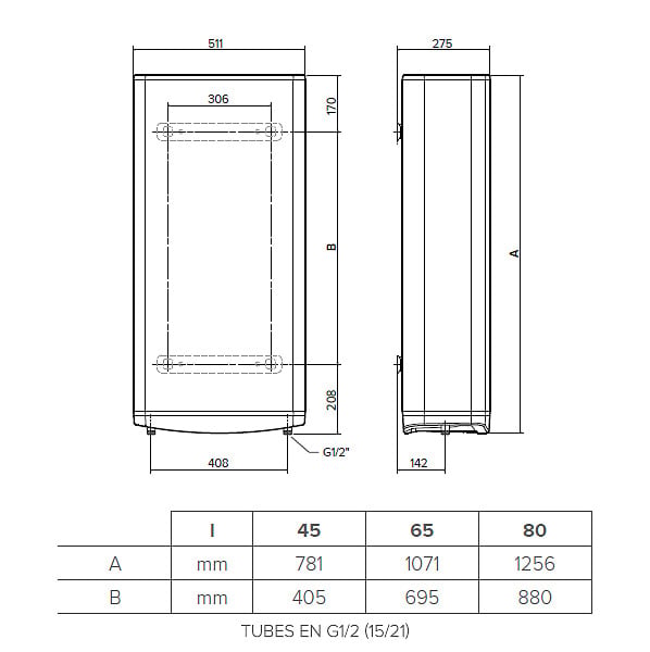 ARISTON - Chauffe-eau électrique Ultra-Plat - ARISTON - VELIS DUNE 80 FR EU - large