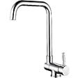 AICA SANITAIRE - Robinet de Cuisine Chromé à Double Fonction Rotatif à 360° et Inclinable en Acier Inoxydable 304 avec Soupape en Céramique - vignette