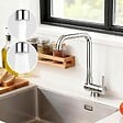 AICA SANITAIRE - Robinet de Cuisine Chromé à Double Fonction Rotatif à 360° et Inclinable en Acier Inoxydable 304 avec Soupape en Céramique - vignette