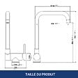 AICA SANITAIRE - Robinet de Cuisine Chromé à Double Fonction Rotatif à 360° et Inclinable en Acier Inoxydable 304 avec Soupape en Céramique - vignette