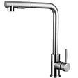 AICA SANITAIRE - Robinet de Cuisine Haute Pression 304 Inox Douche Extractible 360° 2 Fonctions Spray Finition Brossée - vignette