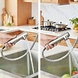 AICA SANITAIRE - Robinet de Cuisine Haute Pression 304 Inox Douche Extractible 360° 2 Fonctions Spray Finition Brossée - vignette