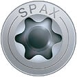 SPAX - Vis à bois aggloméré tête fraisée empreinte Torx acier zingué blanc partiellement filetées Wirox, Ø 6 mm, longueur 180 mm, boîte - vignette