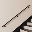AICA SANITAIRE - Main courante inox 304 pour intérieur et extérieur -couleur noir- en 220cm-Fixation murale incluse - vignette