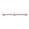 AICA SANITAIRE - Main courante inox 304 pour intérieur et extérieur -couleur noir- en 220cm-Fixation murale incluse - vignette