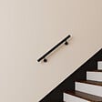AICA SANITAIRE - Main courante inox 304 pour intérieur et extérieur -couleur noir- en 80cm- Fixation murale incluse - vignette