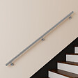 AICA SANITAIRE - Main courante inox 304 pour intérieur et extérieur - couleur argent- en 220cm-Fixation murale incluse - vignette