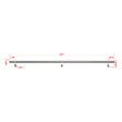 AICA SANITAIRE - Main courante inox 304 pour intérieur et extérieur - couleur argent- en 220cm-Fixation murale incluse - vignette