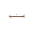 AICA SANITAIRE - Main courante inox 304 pour intérieur et extérieur -couleur marron Design bois naturel- en 120cm- Fixation murale incluse - vignette