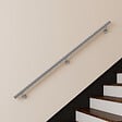 AICA SANITAIRE - Main courante inox 304 pour intérieur et extérieur - couleur argent- en 200cm-Fixation murale incluse - vignette