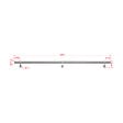 AICA SANITAIRE - Main courante inox 304 pour intérieur et extérieur - couleur argent- en 200cm-Fixation murale incluse - vignette