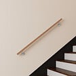 AICA SANITAIRE - Main courante inox 304 pour intérieur et extérieur -couleur marron- en 150cm- Fixation murale incluse - vignette